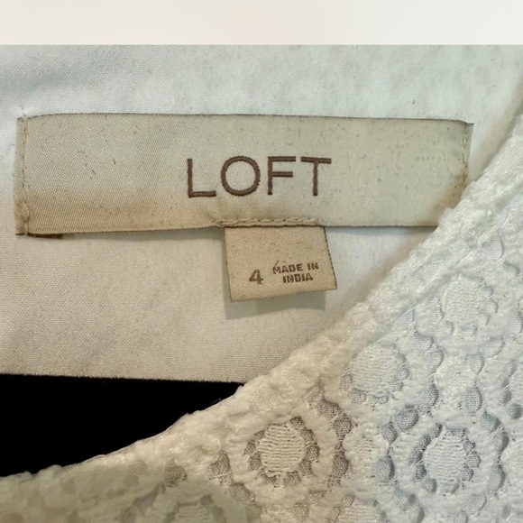 LOFT off white Flutter Sleeve Midi Sundress - Picture 3 of 4